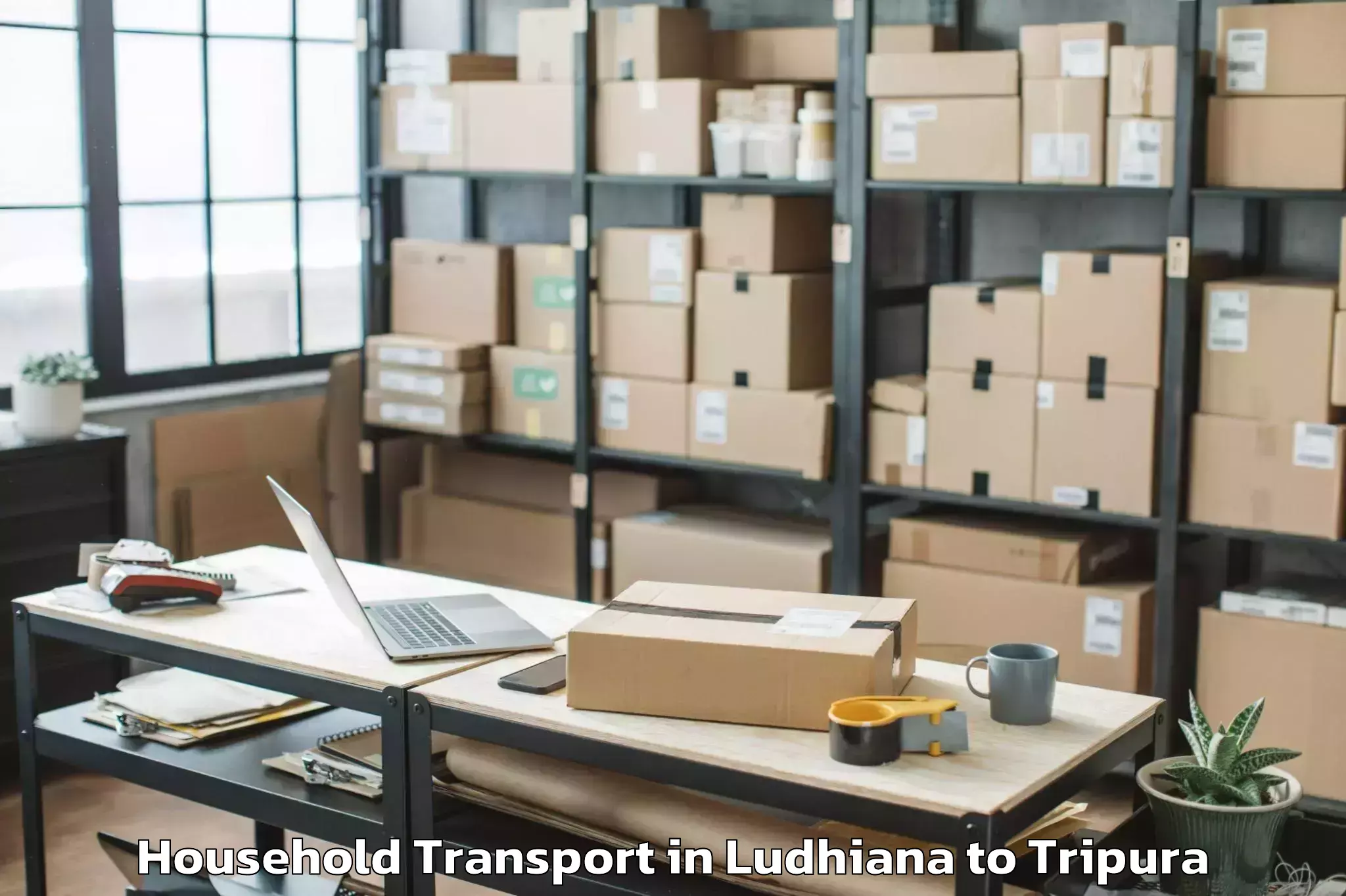 Efficient Ludhiana to Santirbazar Household Transport